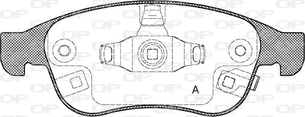 Open Parts BPA1248.12 - Kit pastiglie freno, Freno a disco autozon.pro