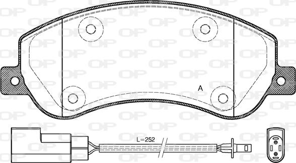 Open Parts BPA1250.02 - Kit pastiglie freno, Freno a disco autozon.pro