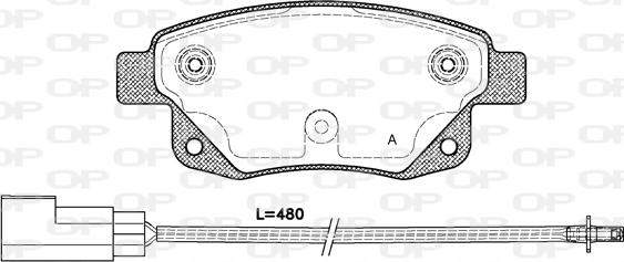 Open Parts BPA1252.01 - Kit pastiglie freno, Freno a disco autozon.pro