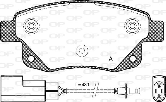 Open Parts BPA1252.02 - Kit pastiglie freno, Freno a disco autozon.pro