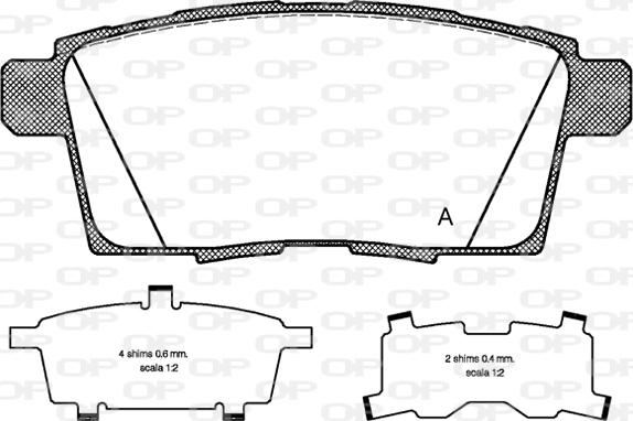 Open Parts BPA1268.00 - Kit pastiglie freno, Freno a disco autozon.pro