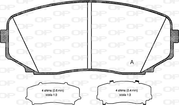 Open Parts BPA1267.02 - Kit pastiglie freno, Freno a disco autozon.pro