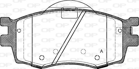 Open Parts BPA1208.02 - Kit pastiglie freno, Freno a disco autozon.pro