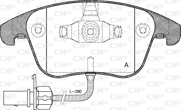 Open Parts BPA1219.11 - Kit pastiglie freno, Freno a disco autozon.pro