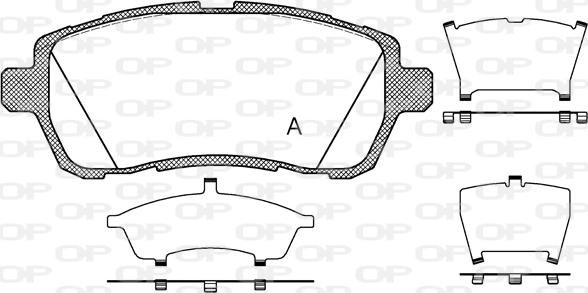 Open Parts BPA1281.10 - Kit pastiglie freno, Freno a disco autozon.pro