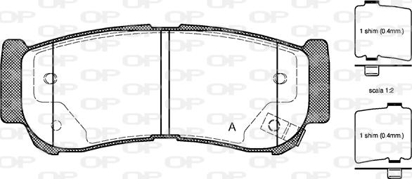 Open Parts BPA1239.02 - Kit pastiglie freno, Freno a disco autozon.pro