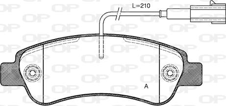 Open Parts BPA1238.02 - Kit pastiglie freno, Freno a disco autozon.pro