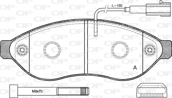 Open Parts BPA1237.01 - Kit pastiglie freno, Freno a disco autozon.pro