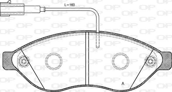 Open Parts BPA1237.12 - Kit pastiglie freno, Freno a disco autozon.pro