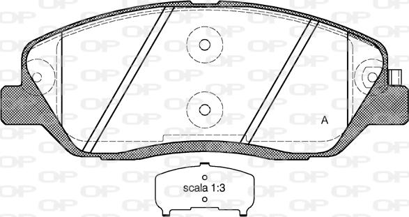 Open Parts BPA1226.02 - Kit pastiglie freno, Freno a disco autozon.pro