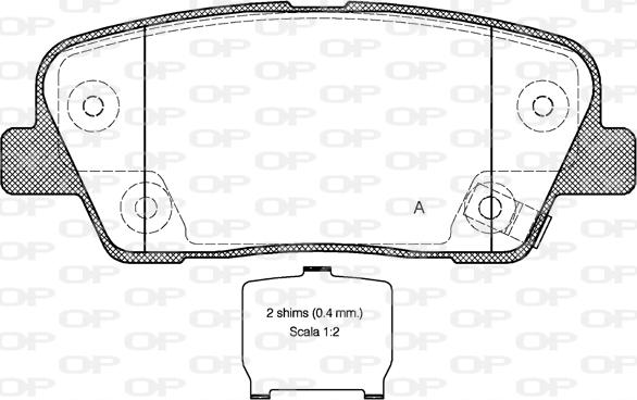 Advics AD1284 - Kit pastiglie freno, Freno a disco autozon.pro