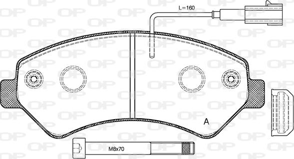 Open Parts BPA1275.01 - Kit pastiglie freno, Freno a disco autozon.pro