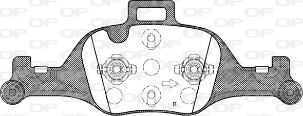 Open Parts BPA1740.00 - Kit pastiglie freno, Freno a disco autozon.pro