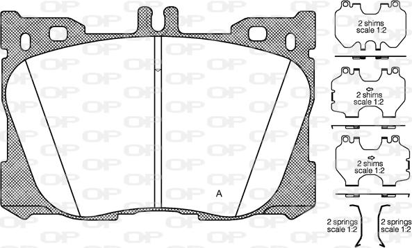 Open Parts BPA1705.00 - Kit pastiglie freno, Freno a disco autozon.pro