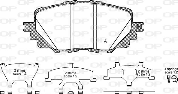 Open Parts BPA1708.00 - Kit pastiglie freno, Freno a disco autozon.pro