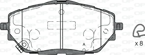 Open Parts BPA1786.02 - Kit pastiglie freno, Freno a disco autozon.pro