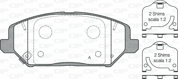 Open Parts BPA1783.02 - Kit pastiglie freno, Freno a disco autozon.pro