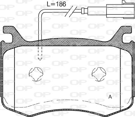 Open Parts BPA1721.02 - Kit pastiglie freno, Freno a disco autozon.pro