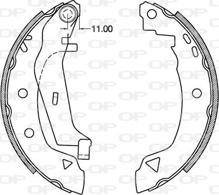 Open Parts BSA2098.00 - Kit ganasce freno autozon.pro