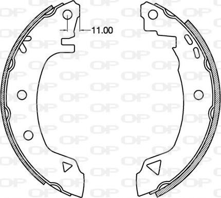 Open Parts BSA2097.00 - Kit ganasce freno autozon.pro