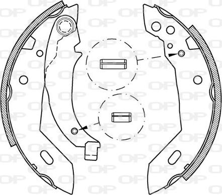 Open Parts BSA2041.00 - Kit ganasce freno autozon.pro