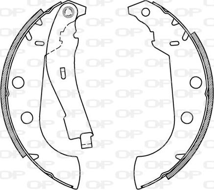 Open Parts BSA2064.00 - Kit ganasce freno autozon.pro