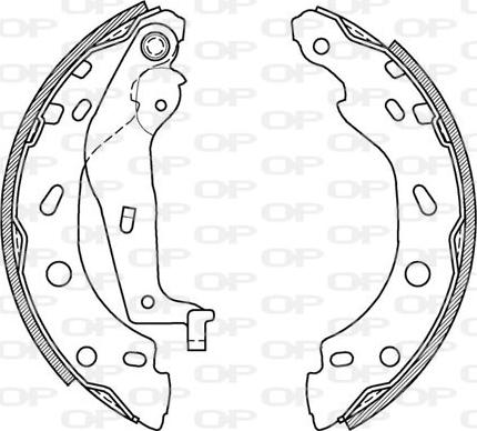 Open Parts BSA2000.00 - Kit ganasce freno autozon.pro