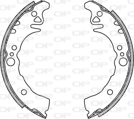 Open Parts BSA2084.00 - Kit ganasce freno autozon.pro