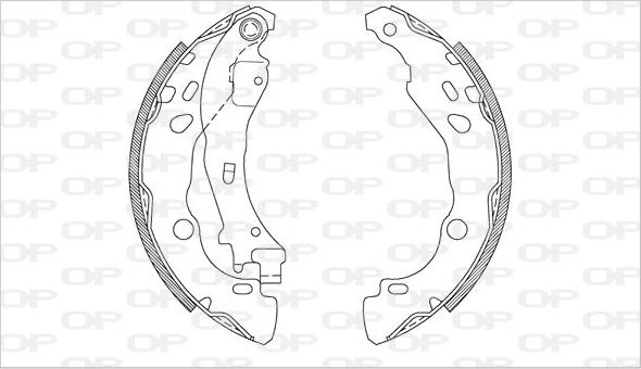 Open Parts BSA2080.00 - Kit ganasce freno autozon.pro