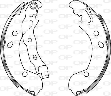 Open Parts BSA2087.00 - Kit ganasce freno autozon.pro