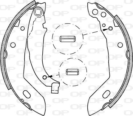 Open Parts BSA2030.00 - Kit ganasce freno autozon.pro