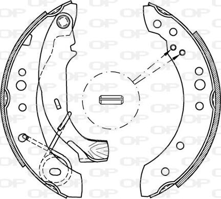 Open Parts BSA2077.00 - Kit ganasce freno autozon.pro