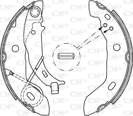 Open Parts BSA2161.00 - Kit ganasce freno autozon.pro