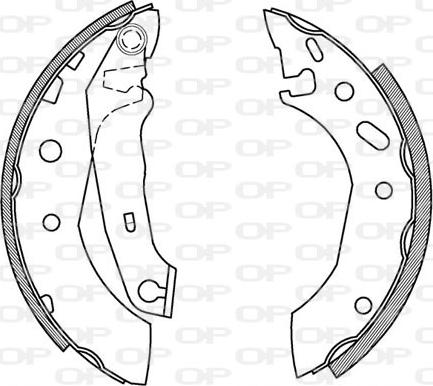 Open Parts BSA2167.00 - Kit ganasce freno autozon.pro