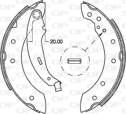 Open Parts BSA2111.00 - Kit ganasce freno autozon.pro