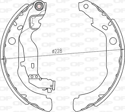 Open Parts BSA2264.00 - Kit ganasce freno autozon.pro