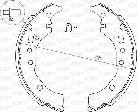 Open Parts BSA2261.00 - Kit ganasce freno autozon.pro