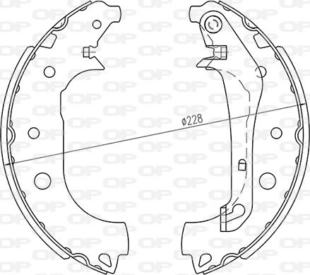 Open Parts BSA2262.00 - Kit ganasce freno autozon.pro