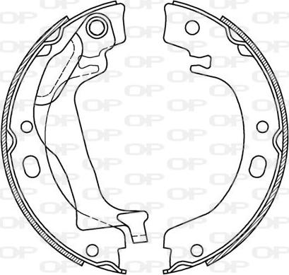 Open Parts BSA2224.00 - Kit ganasce freno autozon.pro