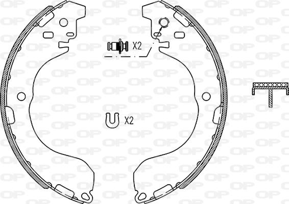 Open Parts BSA2278.00 - Kit ganasce freno autozon.pro