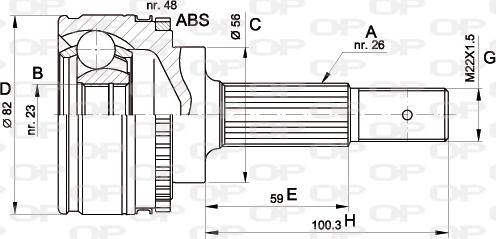 Open Parts CVJ5492.10 - Kit giunti, Semiasse autozon.pro