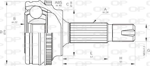 Open Parts CVJ5497.10 - Kit giunti, Semiasse autozon.pro