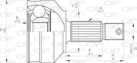 Open Parts CVJ5459.10 - Kit giunti, Semiasse autozon.pro