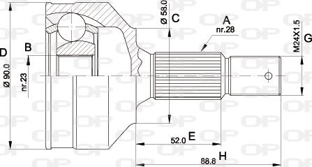 Open Parts CVJ5461.10 - Kit giunti, Semiasse autozon.pro