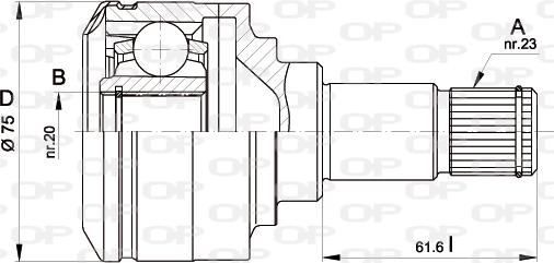 Open Parts CVJ5406.20 - Kit giunti, Semiasse autozon.pro