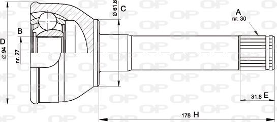 Open Parts CVJ5429.10 - Kit giunti, Semiasse autozon.pro