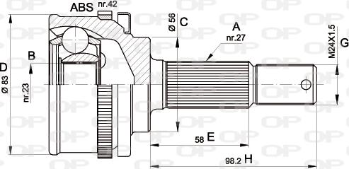 Open Parts CVJ5471.10 - Kit giunti, Semiasse autozon.pro