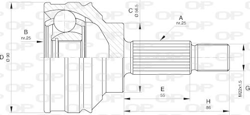 Open Parts CVJ5599.10 - Kit giunti, Semiasse autozon.pro