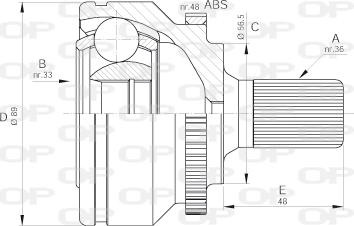 Open Parts CVJ5590.10 - Kit giunti, Semiasse autozon.pro