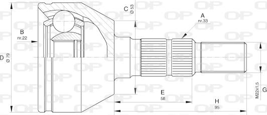 Open Parts CVJ5598.10 - Kit giunti, Semiasse autozon.pro